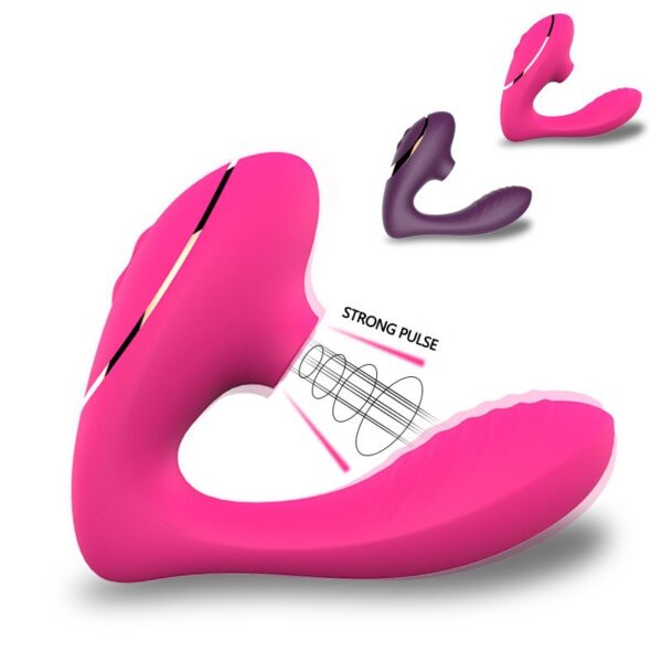 Double-head sucking wearable massager