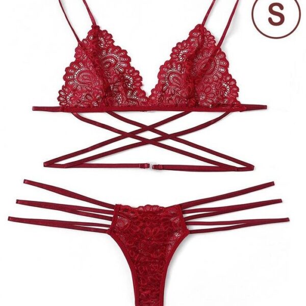 Sexy hollow cross strap bikini suit - Image 4