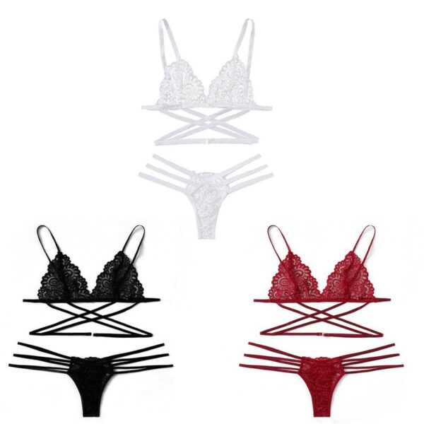 Sexy hollow cross strap bikini suit - Image 3